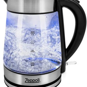 Zeppoli Powerful Electric Glass Kettle