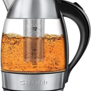 Chefman Quick Boil Electric Cordless Glass Kettle