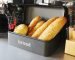 Retro Vintage Bread Box for Kitchen Counter – Stainless Steel Large Bread Bin
