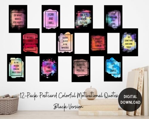 12 colorful motivational quotes poster paintings inspirational print wall art home
