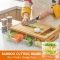 Bamboo Cutting Board with 4 Containers